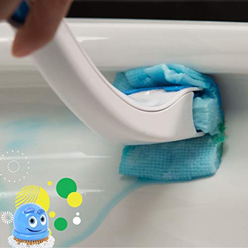 Scrubbing Bubbles Toilet Bowl Brush and Holder with Toilet Cleaner Refill Pads, Fresh Brush Toilet Wand Starter Kit,