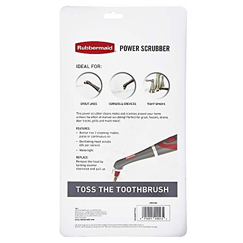 Rubbermaid Reveal Power Scrubber with Multi-Purpose & Grout Head