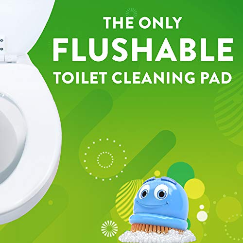 Scrubbing Bubbles Toilet Bowl Brush and Holder with Toilet Cleaner Refill Pads, Fresh Brush Toilet Wand Starter Kit,