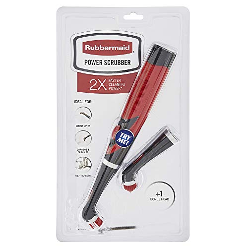 Rubbermaid Reveal Power Scrubber with Multi-Purpose & Grout Head