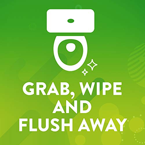 Scrubbing Bubbles Antibacterial Bathroom Flushable Wipes, Flushable and Resealable Cleaning Wipes, Citrus Action, 36 Wipes
