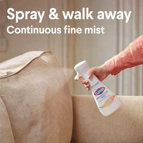 Clorox Disinfecting Mist, Multisurface Cleaner, Lemon and Orange Blossom, Sanitizing Spray & Refill, 16 Ounces(Pack of 2)